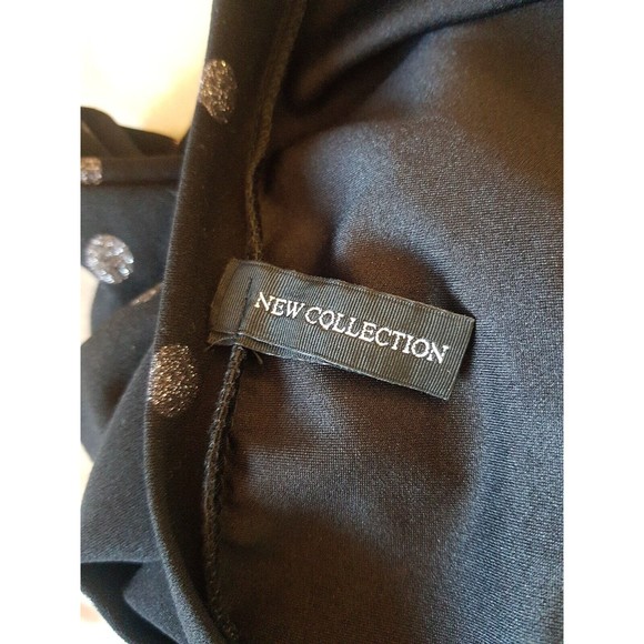 New Collection Dress Sz Medium Polka Dots Shimmer Flutter Sleeve Mesh Futuristic - Picture 9 of 13